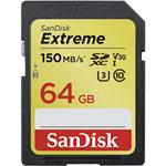 SanDisk Extreme SDXC 64GB 150MB/s C10 V30 UHS-I U3